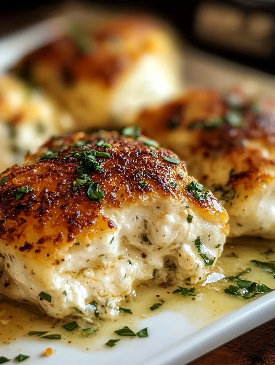 Chicken Pillows With Creamy Parmesan Sauce
