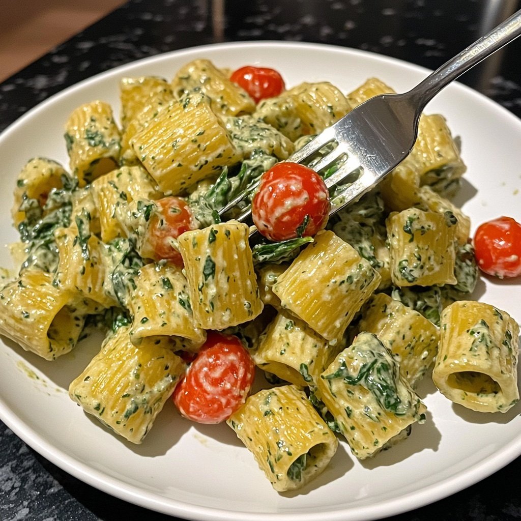 Delicious Spinach Tomato Pasta