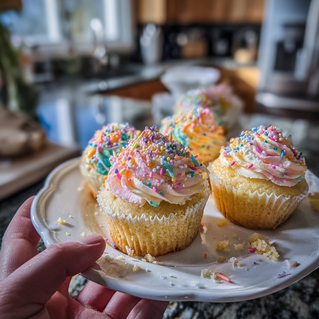 Spring Vanilla Cupcakes With Buttercream