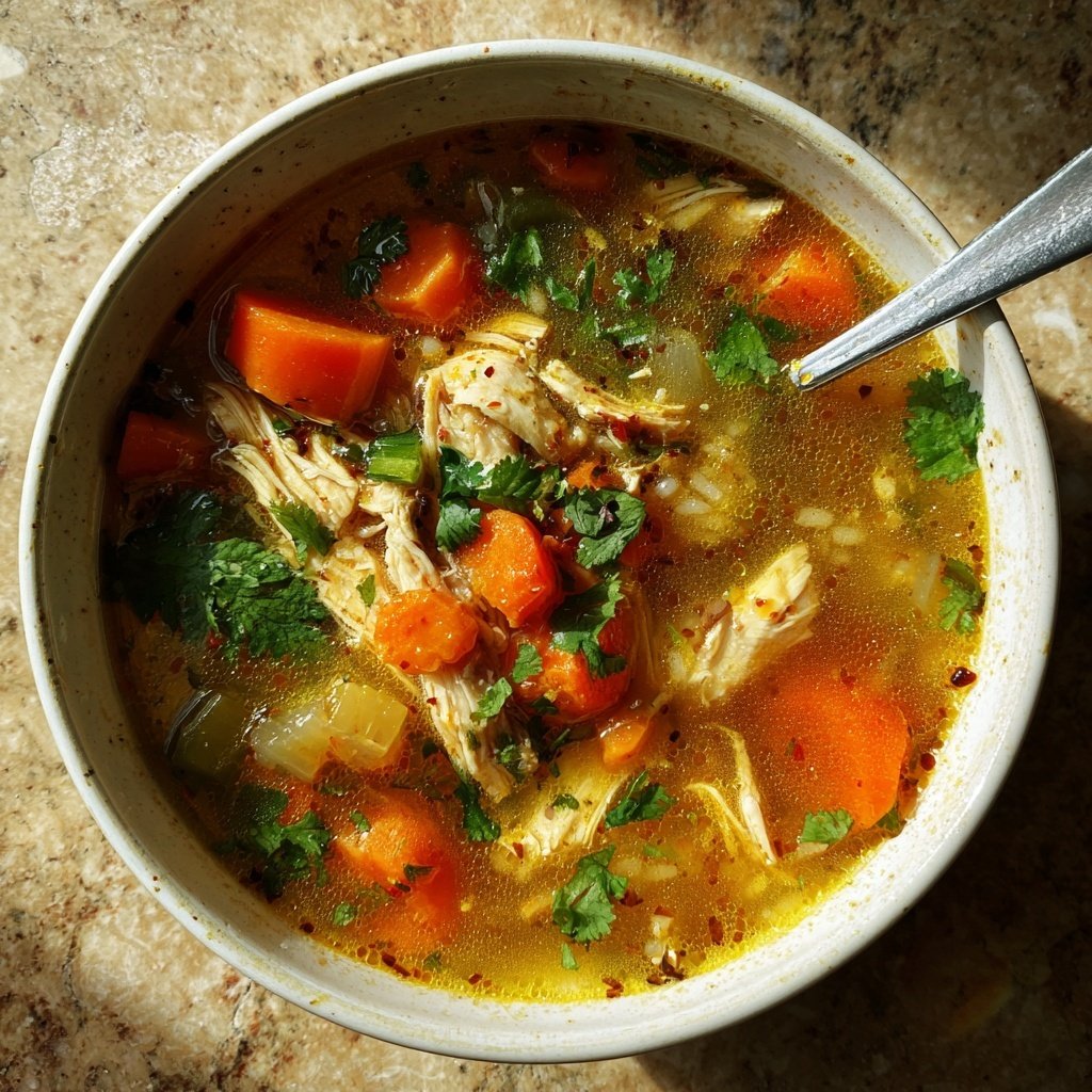 Chicken Rice And Vegetable Soup