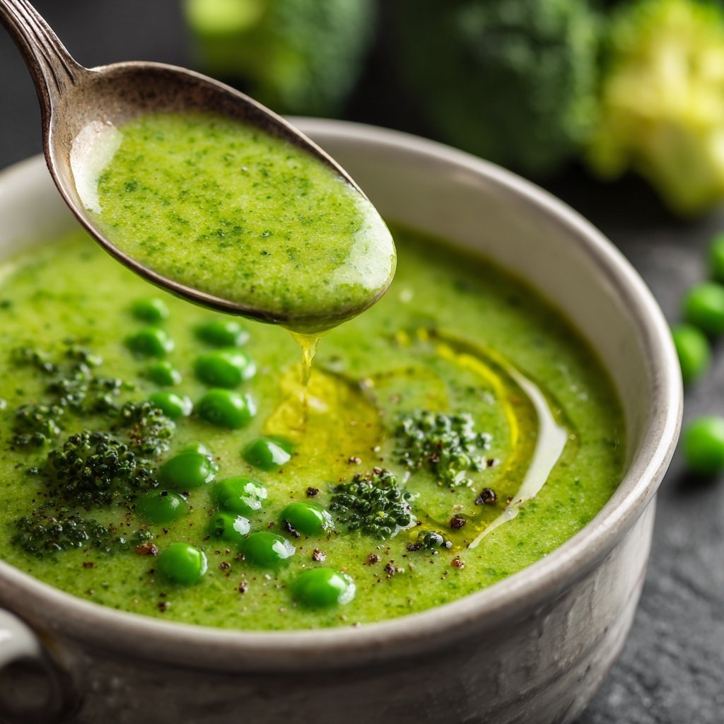 Spring Broccoli And Pea Soup