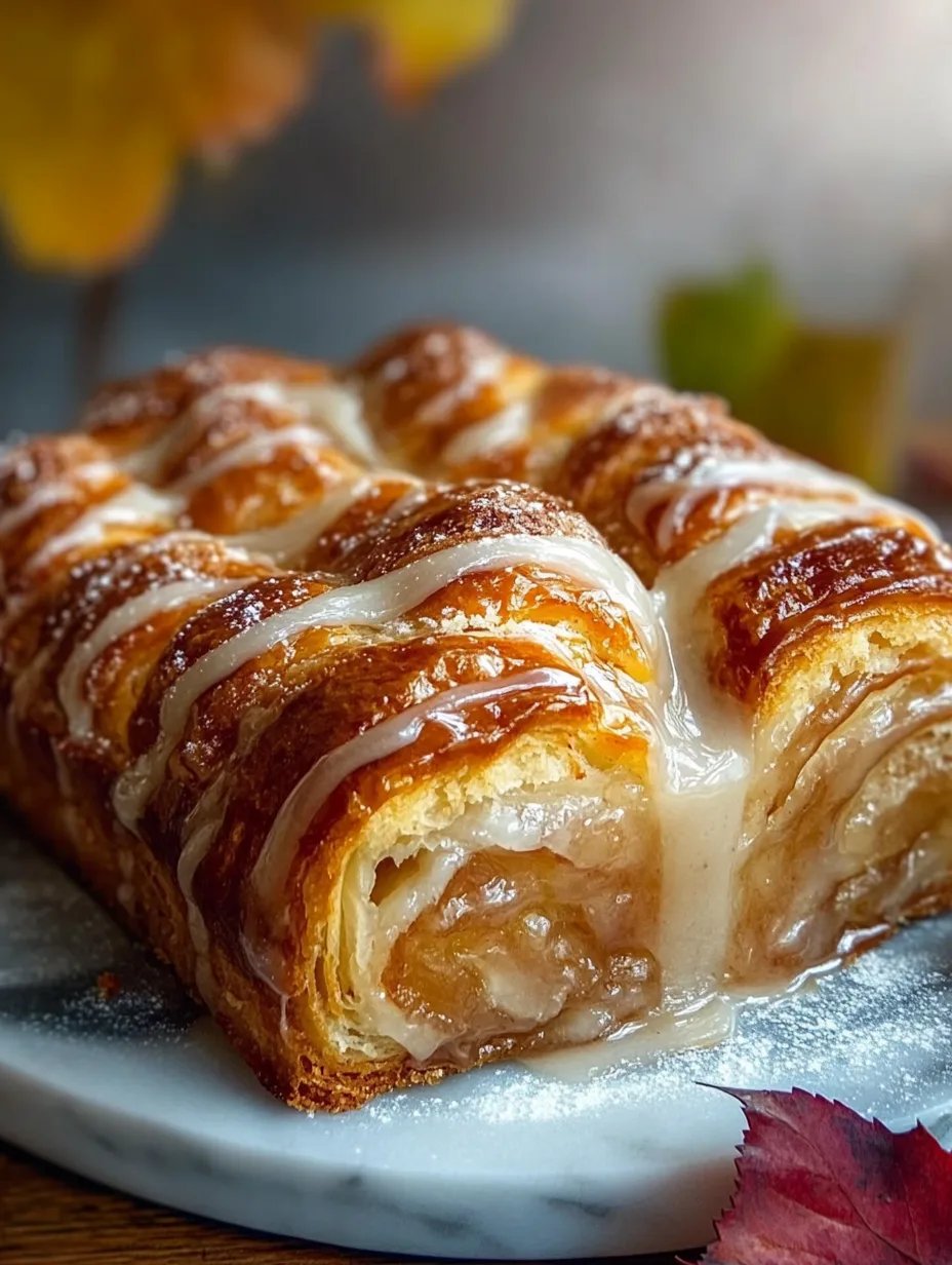Cozy Apple Kringle with Vanilla Glaze