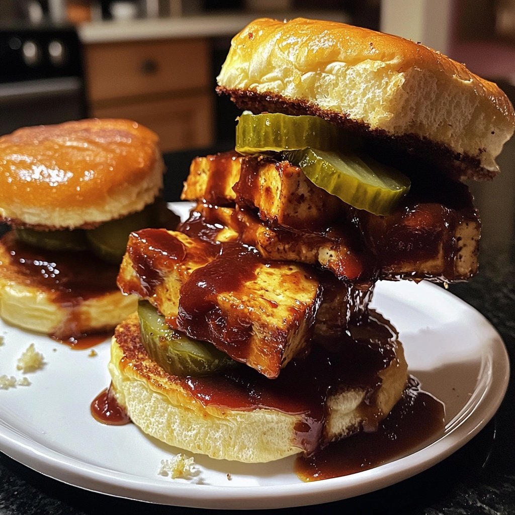 Sliders with BBQ Tofu