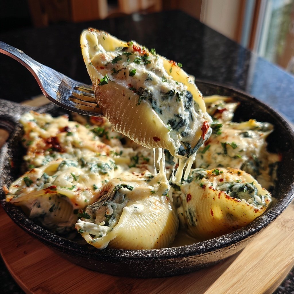 Creamy Spinach Stuffed Shells