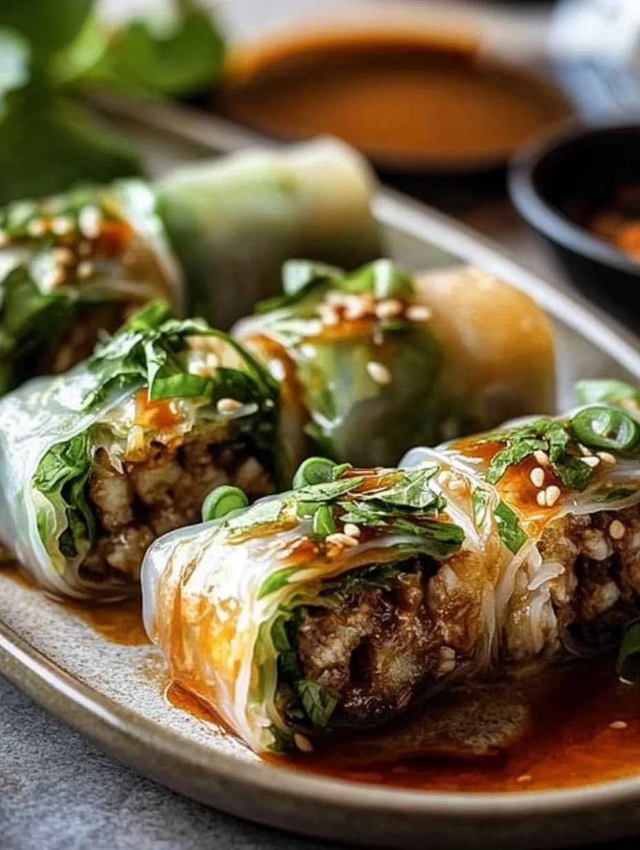 Thai Basil Beef Rolls