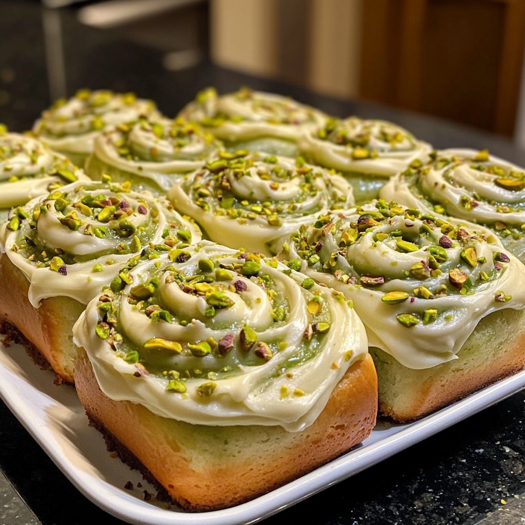 Perfect Pistachio Rolls with Cream Cheese Frosting