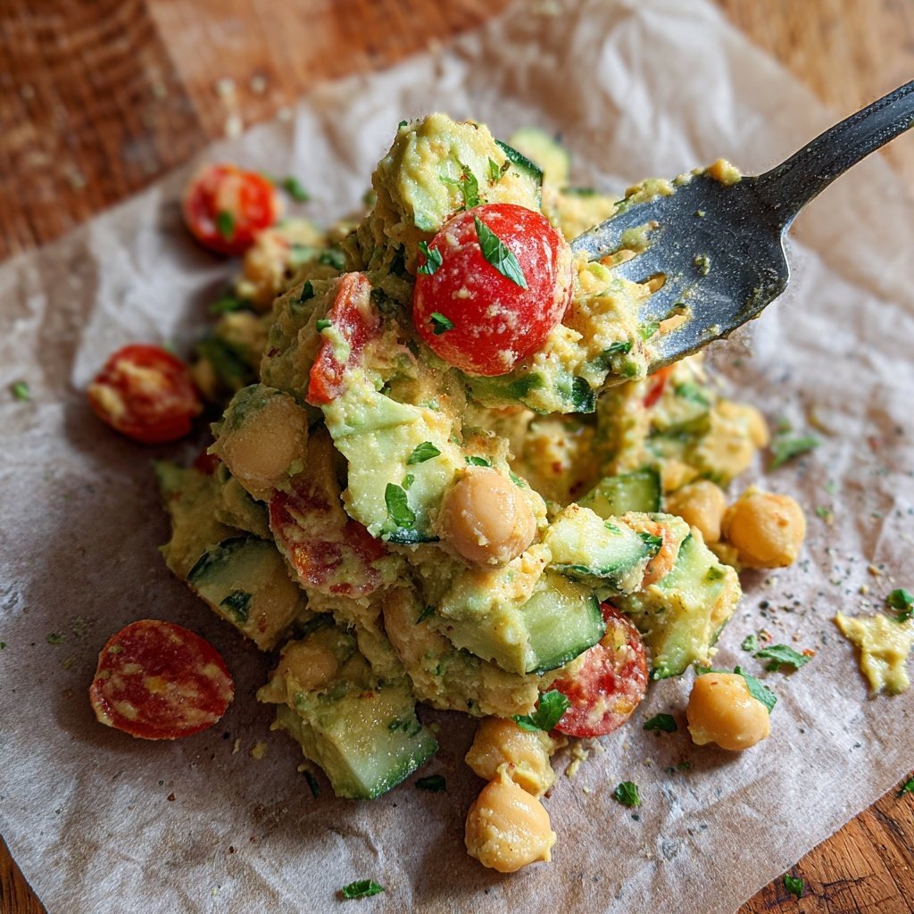 Healthy & Light Avocado Chickpea Salad