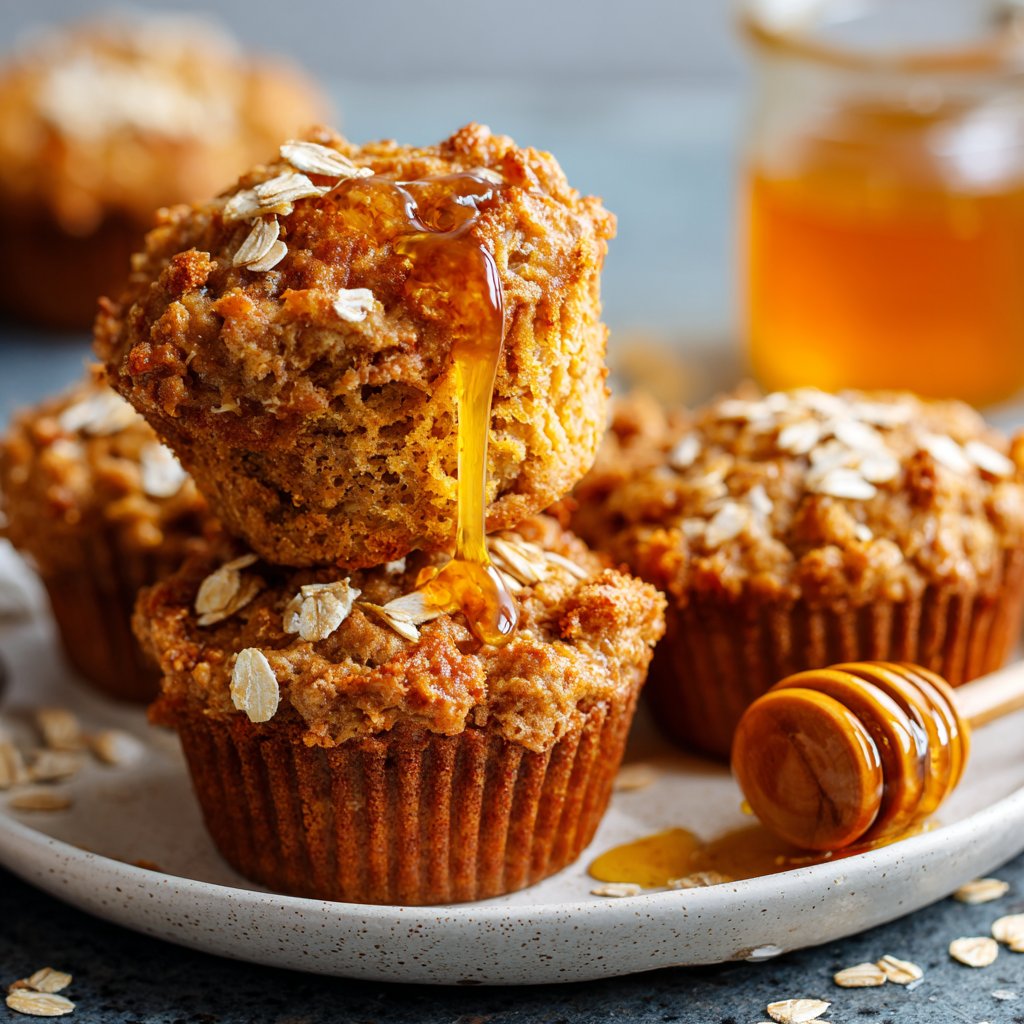 Healthy Muffins With Oats And Honey